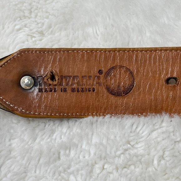 MONTANA Women\'s Tan Leather Cowboy Belt Size 32 main image 11
